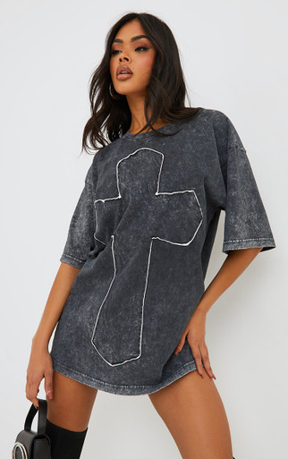 melt the lady logo cross dress gray