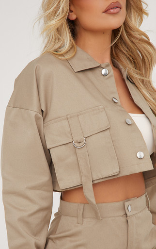 ★RECTO★PATCH POCKETS DETAIL BELTED JACKET★6438★韓国★ & OTHER STORIES Belted Patch-Pocket Jacket in Brown | endource