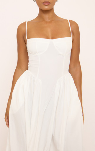 strappy pleated skater midaxi dress in black Strappy Pleated Midi Dress