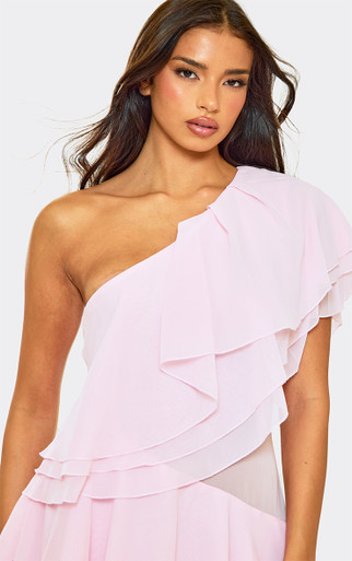 one shoulder asymmetric frill mini dress Yaelis, Oh Polly, one shoulder asymmetric frill mini