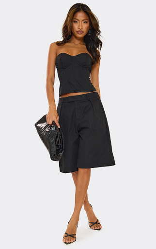 Oversized Tailored Bermuda Shorts In Black | EGO US | EGO