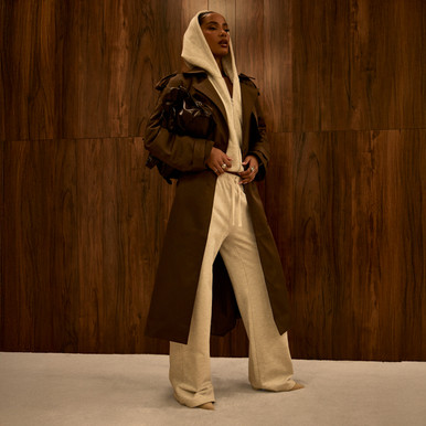 M me eme Shaggy belted coat ブラウン 21-01-