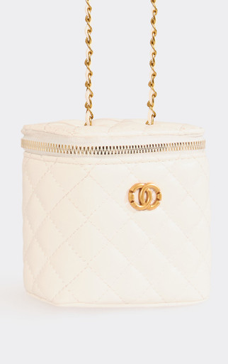 バッグ Monogram Quilted Vanity Bag ecru Monogram Quilted Vanity Bag