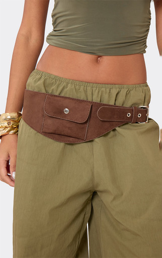 COYSEIO SUEDE BELT BAG BROWN ベルト バッグ SUEDE BELT BAG BROWN - coyseio