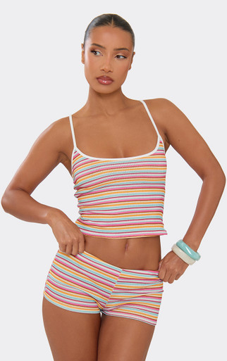 Strappy Cami Top In Multi Stripe | EGO UK | EGO