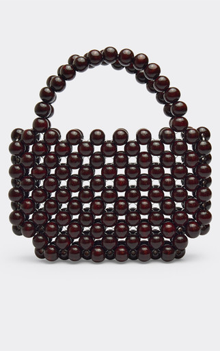 【完売品】Ameri vintage L BALL BEADS BAG Baker Beaded Grab Bag In Brown. | EGO US | EGO