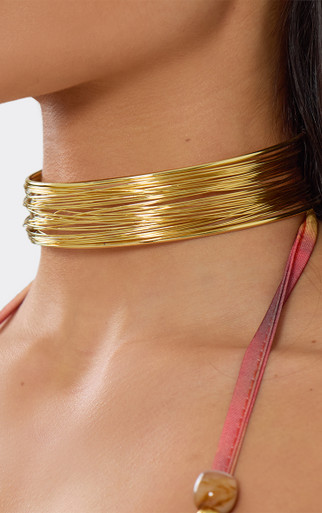 Multi Strap Choker Necklace In Gold | EGO US | EGO