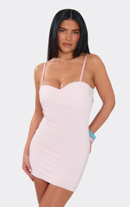 inexpensive bodycon dresses Pink Champagne High Neck Bodycon Dress - Velvet