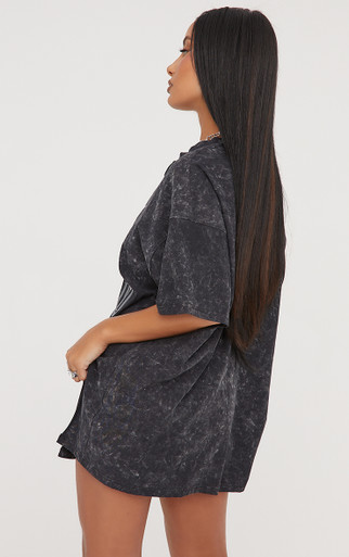 V Neck 'Colorado' Graphic Print Side Split Detail Oversized