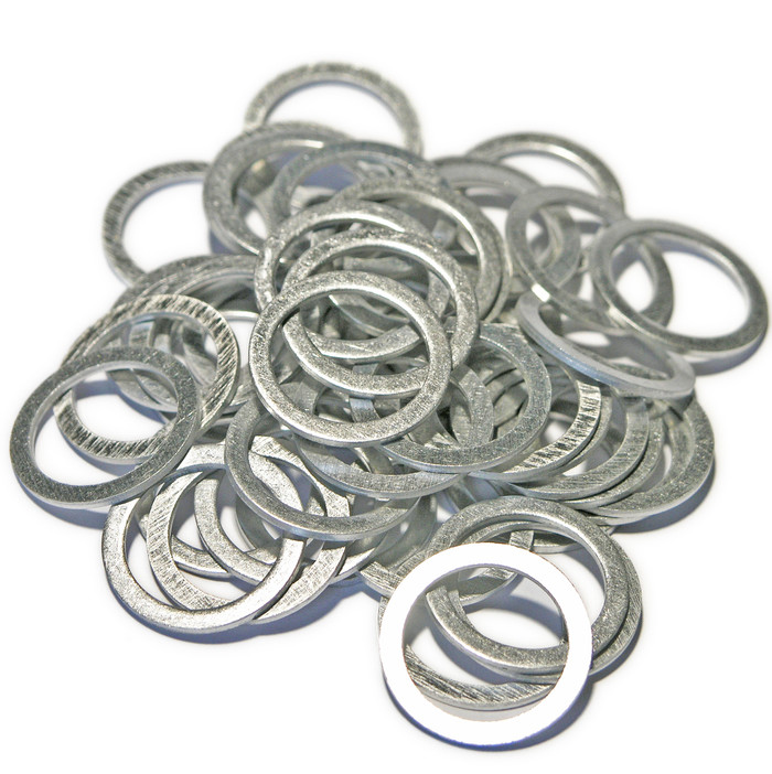 Sump Plug Washers for Volvo and Porsche - Pack of 50, ideal for the workshop or garage.