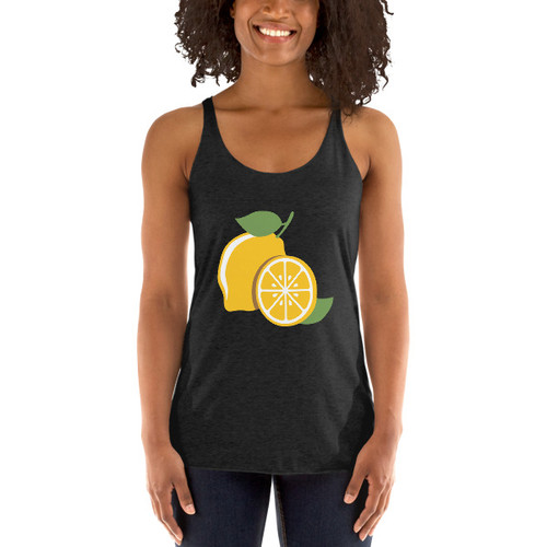 Women's Racerback Tank - Lemon Design