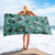 Beach Towel - Floral Green Design