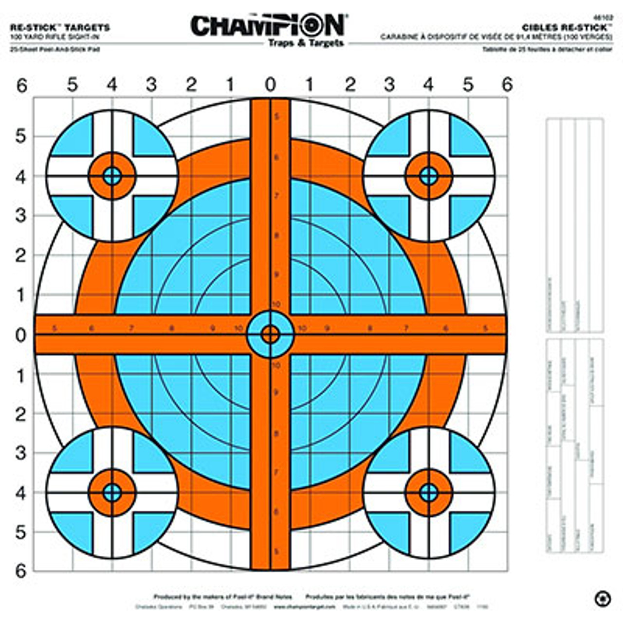 Champion Re-Stick 100-Yard Rifle Sight-In - Tactical Inc