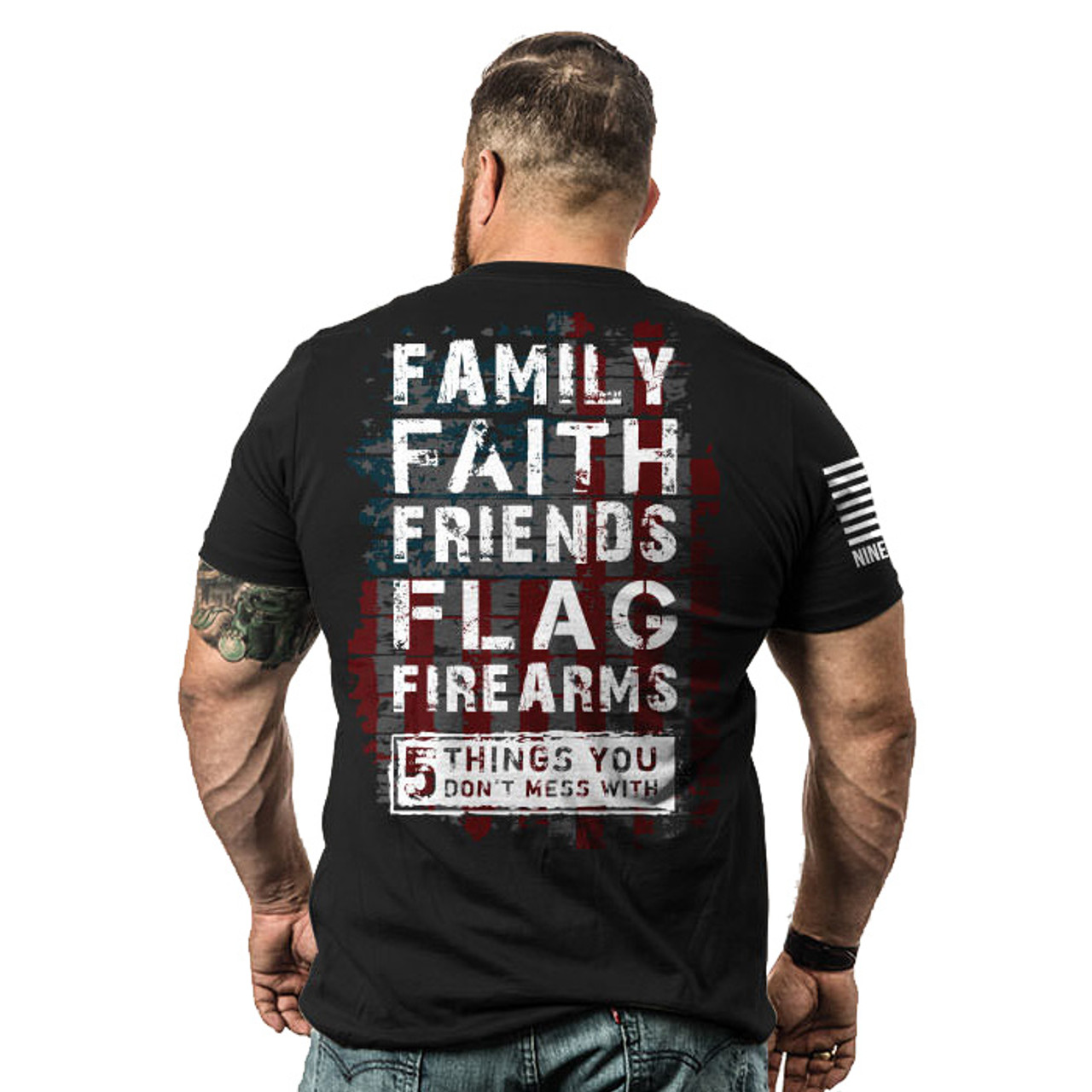 Faith family firearms t shirt Clearance