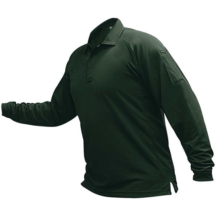 トップス trvo black hole polo Vertx F1 VTX4020P Coldblack Mens Long Sleeve Polo - Atlantic