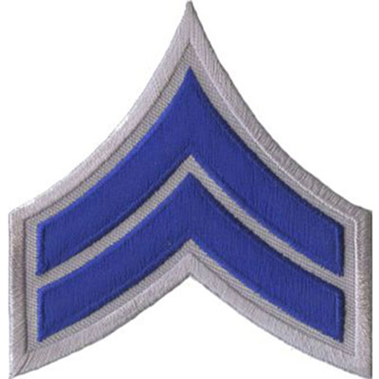 Premier Emblem Corporal Chevron - Royal Blue/Gray - Atlantic Tactical Inc
