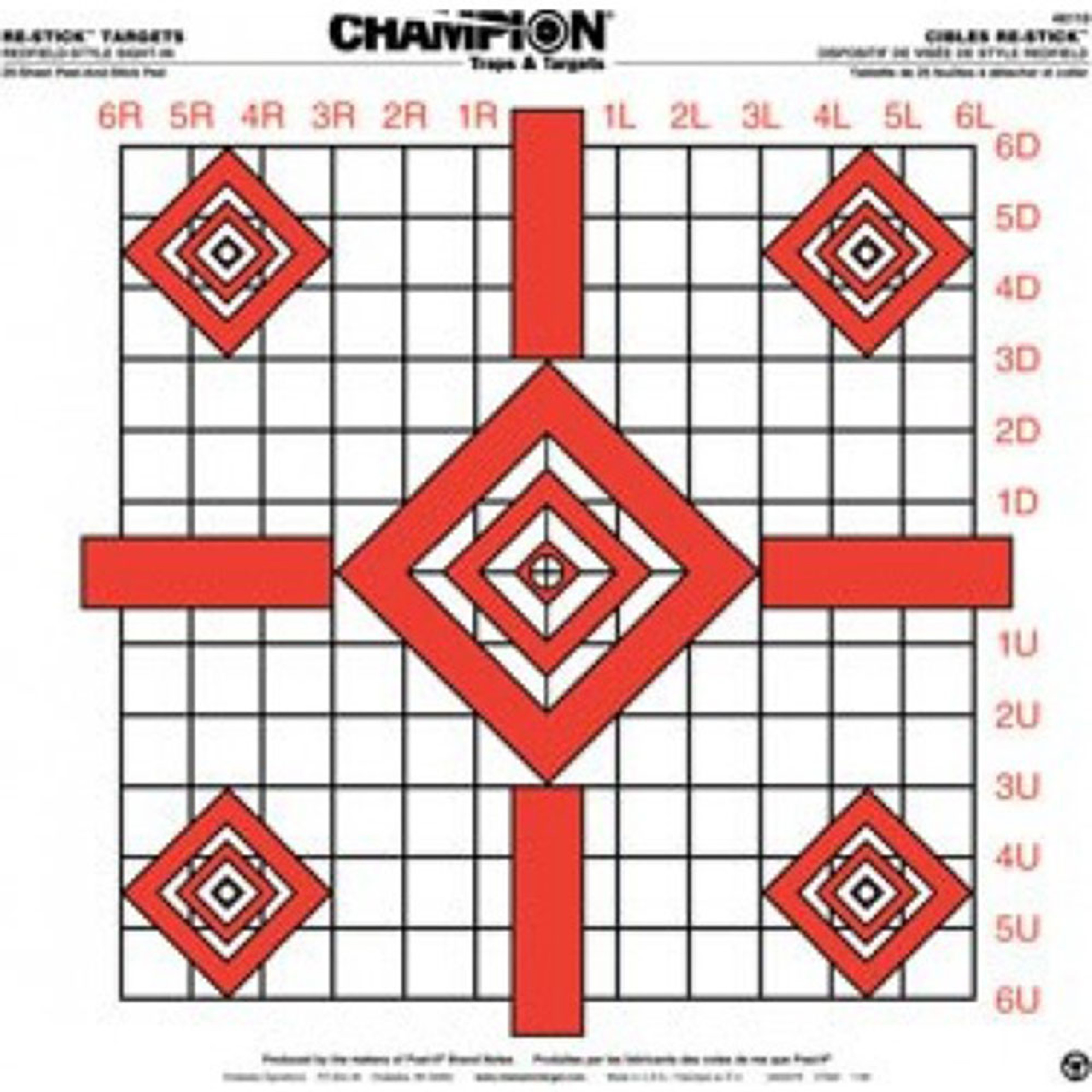 Champion Target Re-Stick Redfield-Style Precision Sight-In Target ...