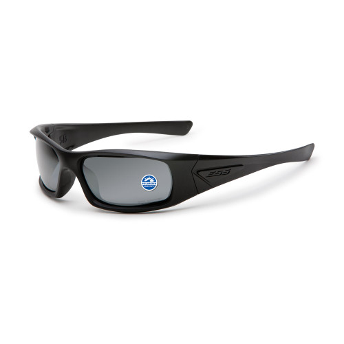 ESS 5B Black Frame Polarized Sunglasses - Mirrored Gray Lenses