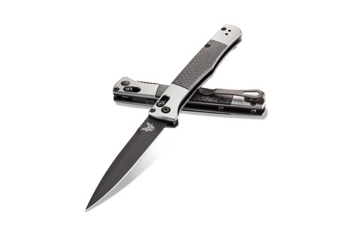 Benchmade 4170BK Auto Fact Folding Knife with Aluminum Handle and Carbon Fiber Inlays