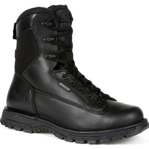 Rocky RKD0067 Portland 8" Black Side Zip Waterproof Public Service Boot