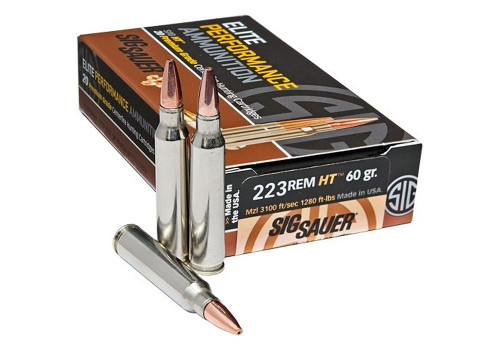 Sig Sauer E223H1-20 223 Rem 60 Grain Elite Hunting HT Ammo