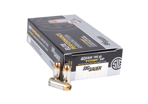 Sig Sauer E40SW2-50 40 S&W 180 Grain Elite V-Crown JHP Ammo