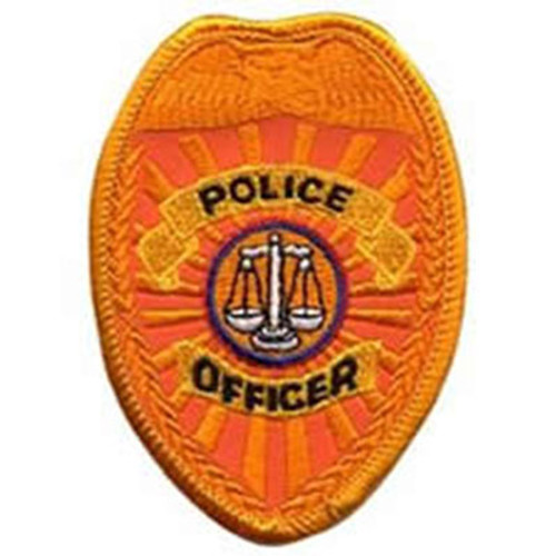 Emblem Police Officer Badge Patch - Reflective