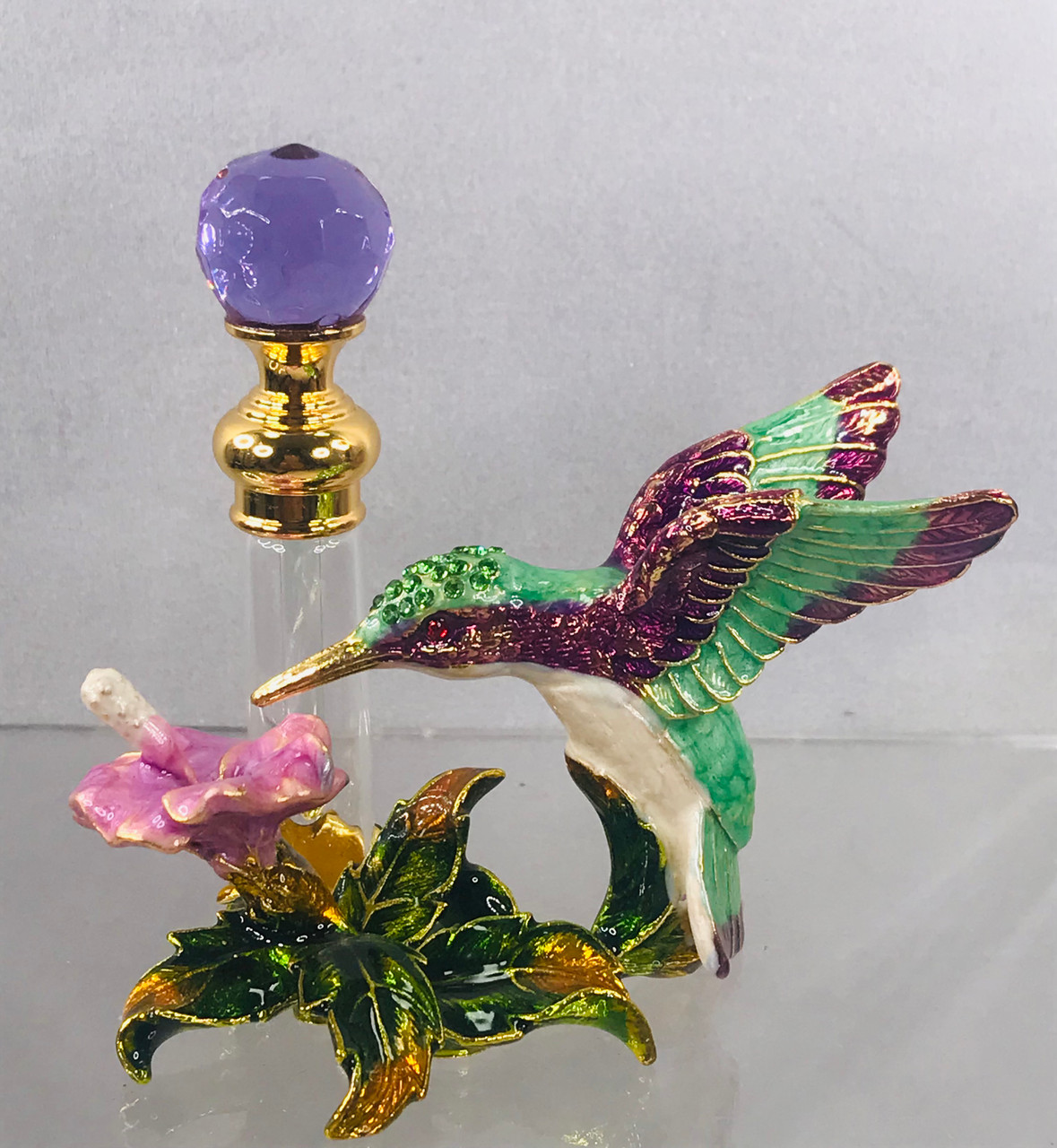 PB-Hummingbird w/flower Bourbon French Parfums