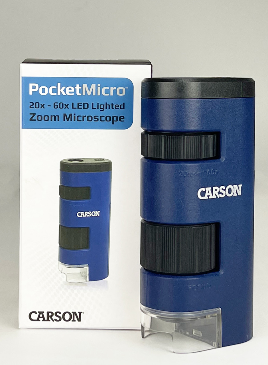 Pocket Micro™ 20x-60x LED Lighted Zoom Field Microscope