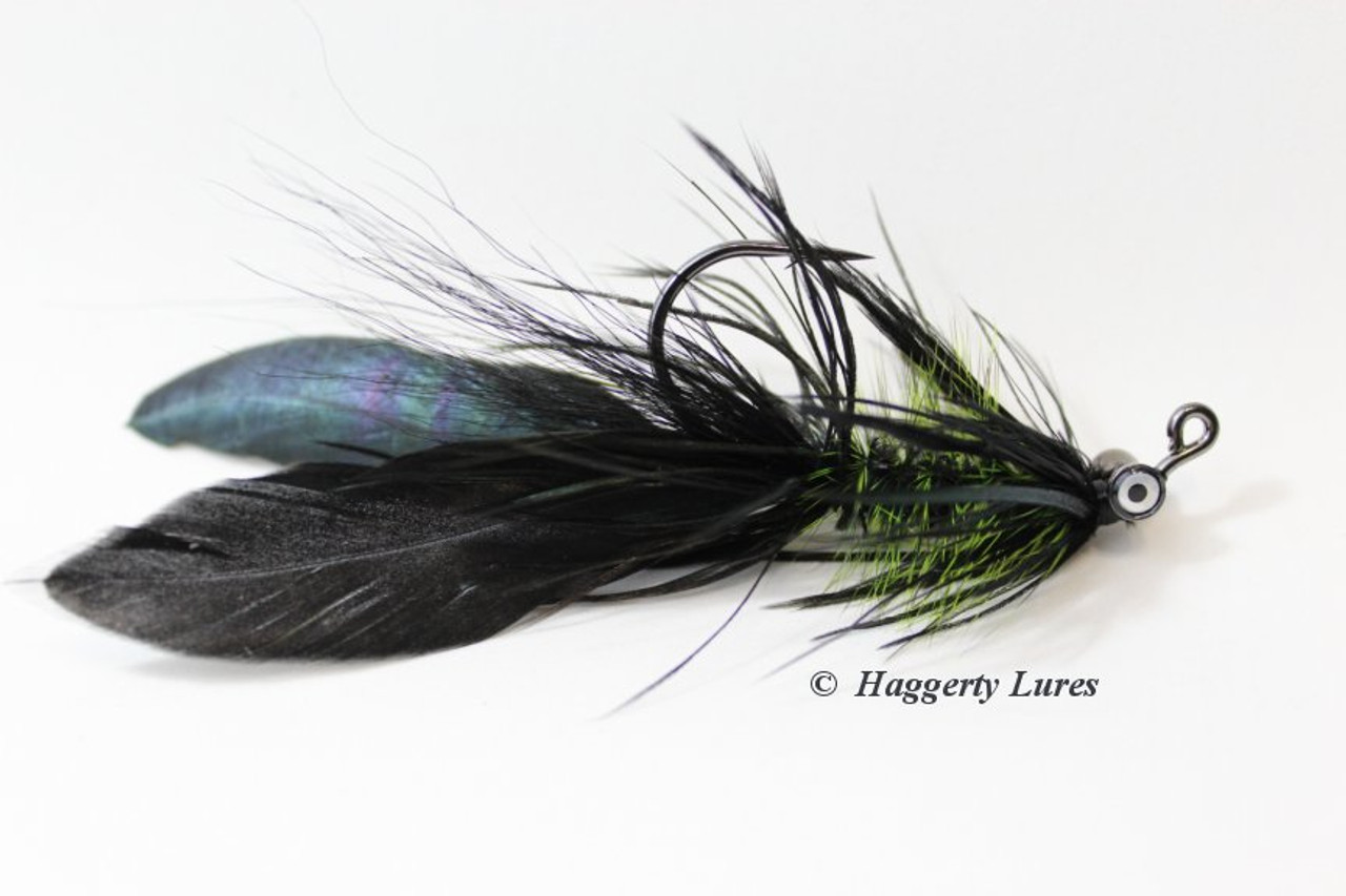 Black/Chartreuse Lunker Hagg's Hellraiser Fly