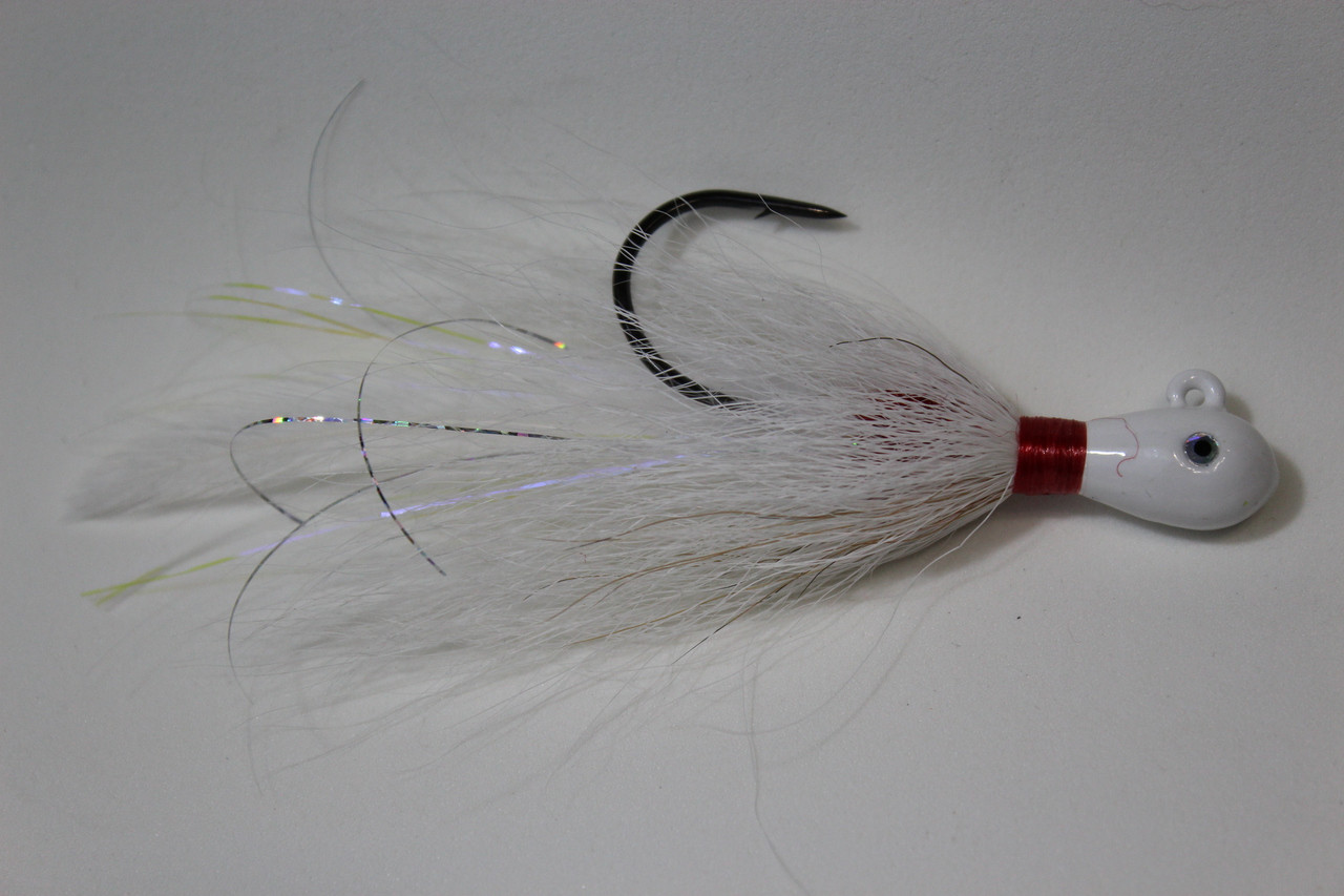 White Shorty Joe - Tear Drop 4 - Bucktail Hair Jig - Haggerty Lures