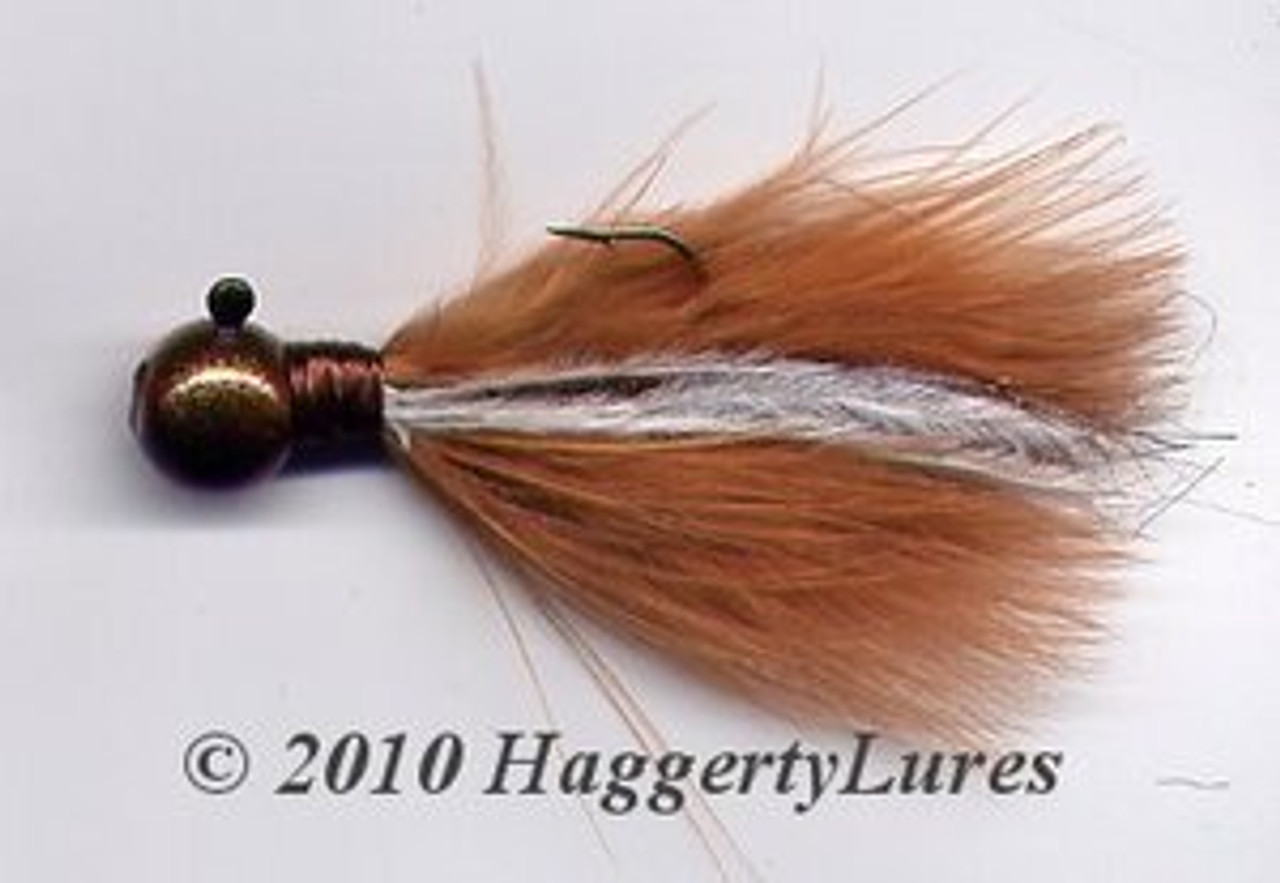 Rootbeer Brown marabou jig fishing lure cinnamon for bass crappie