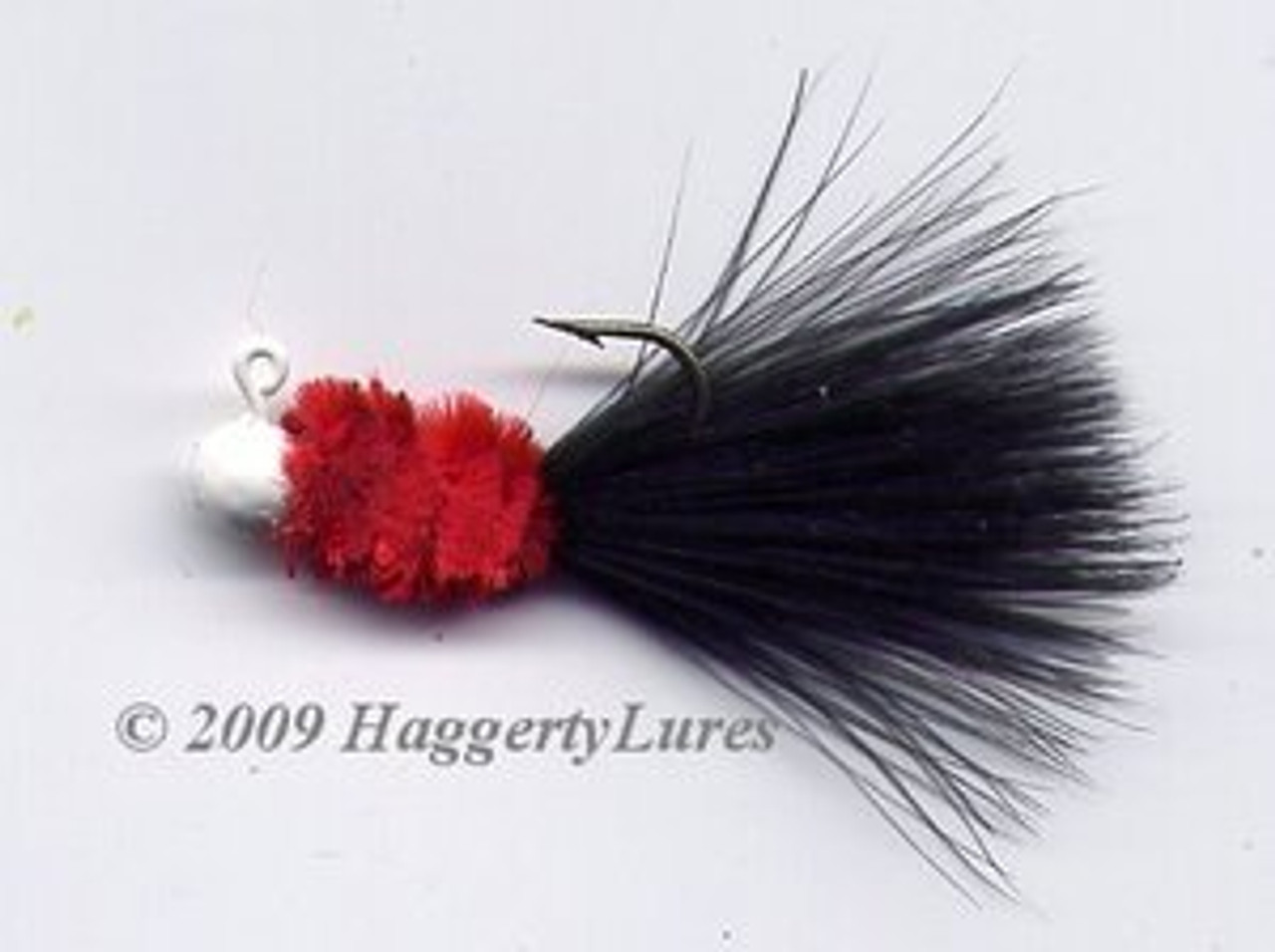 White / Red Lunker Hagg's Hellraiser Fly