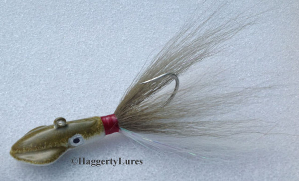 Olive Squid Bucktail Jig