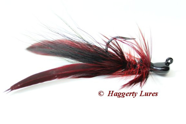 Black and Red Lunker Hagg's Hellraiser Sculpin Bugz Jig