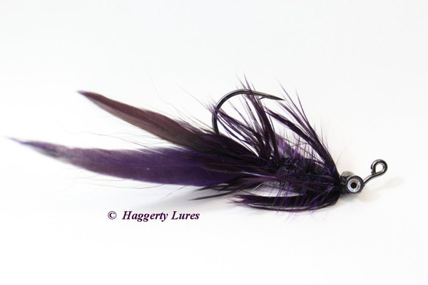 Black and Purple Lunker Hellraiser Fly