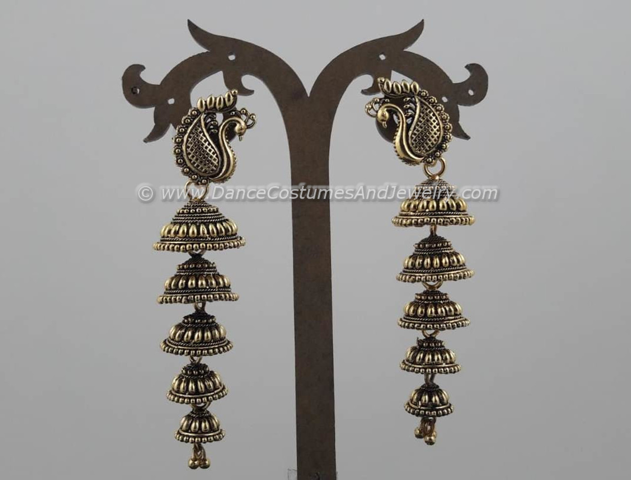 XXl Size stud with small jhumka hanging earring and maang tikka – Simpliful  Jewelry