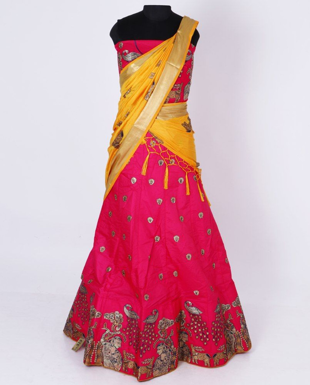 Pinterest@achyi | Half saree designs, Half saree lehenga, Bridal blouse  designs