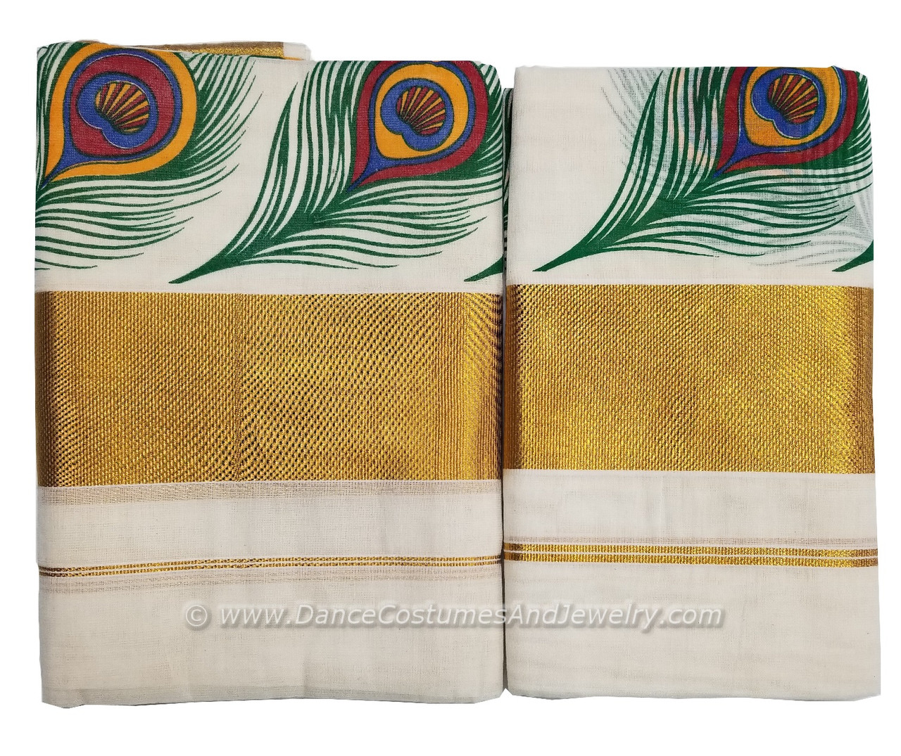 Kerala Mundu Style Cotton Half Saree Set Skirt and Blouse Pavadai Davani Set  Half White With Golden Colour Kasavu Border . - Etsy Finland