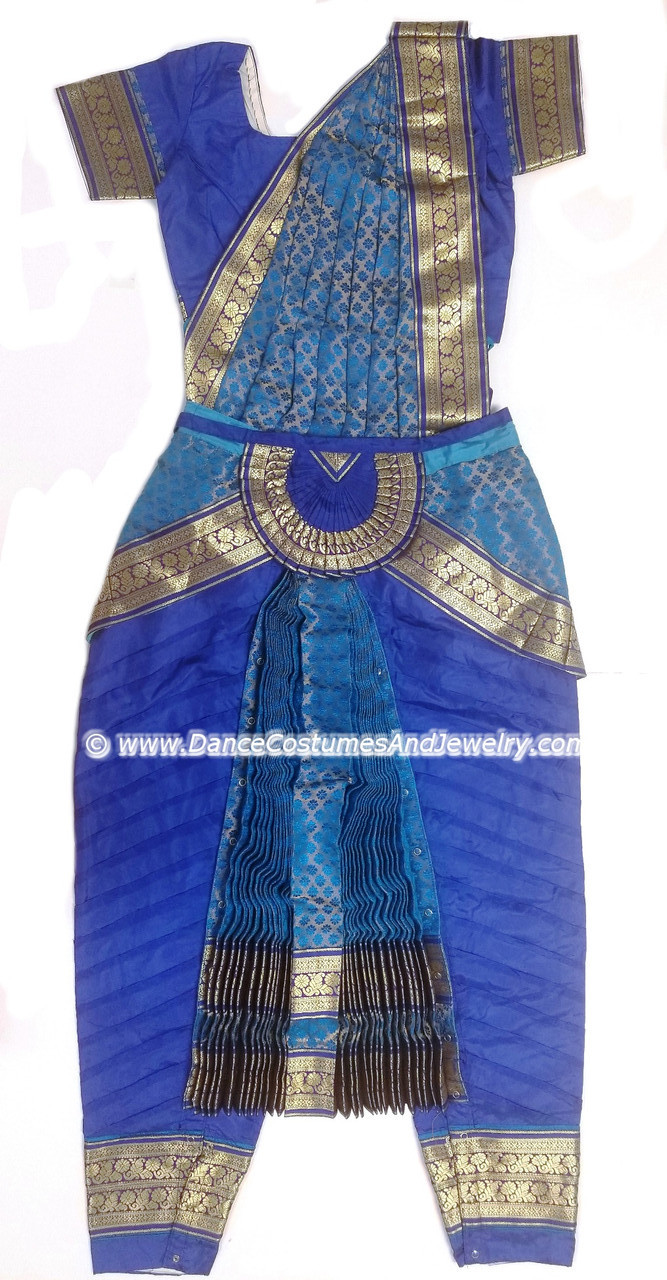 royal blue bharatanatyam dress ROYAL BLUE MAGENTA 38 Inch Pant Length Bharatanatyam Copper Zari Dance   Classical Dance Jewelry