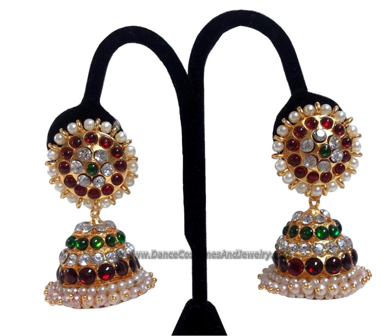 Buy Latest Golden Matti Earrings Cage Design Flower Jhumkas Temple  Jewellery Earrings