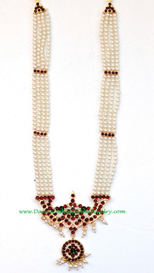 Double pendant dance jewelry long chain 4 Line