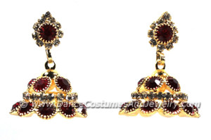 Fashion Earrings with Red Stones