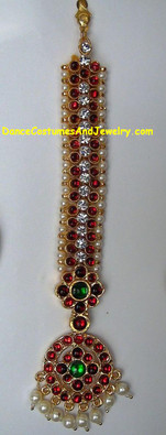 Imitation Temple Jewelry Tika with white stones