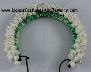 White round Sholapith flower for Indian classical dance