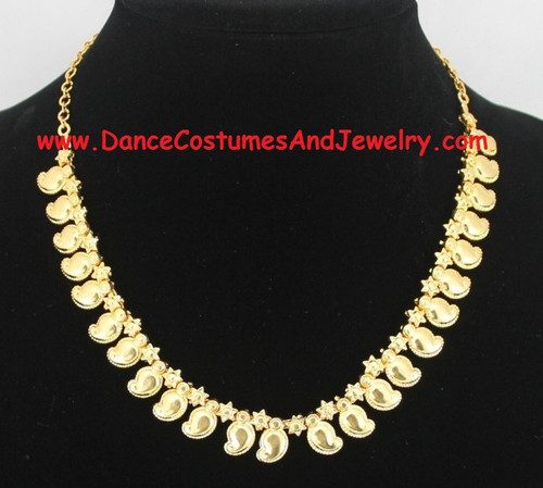 dance jewelry, Manga Mala Gold Plated 