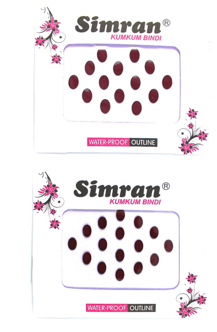 Simran kumkum oval bindi