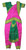 Bharathanatyam  Readymade  Art Silk Costume in Magenta and Green Bharathanatyam  Readymade  Art Silk Costume in Magenta and Green