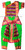 Bharatanatyam Readymade  Art Silk Costume in Bright Green with Pink Stripes Bharatanatyam Readymade  Art Silk Costume in Bright Green with Pink Stripes