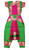 Bharatanatyam Readymade  Art Silk Costume in Green and  Pink Bharatanatyam Readymade  Art Silk Costume in Green and  Pink